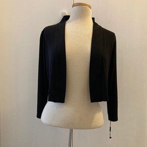 NWT Calvin Klein M black shrug, mini cardigan, bolero